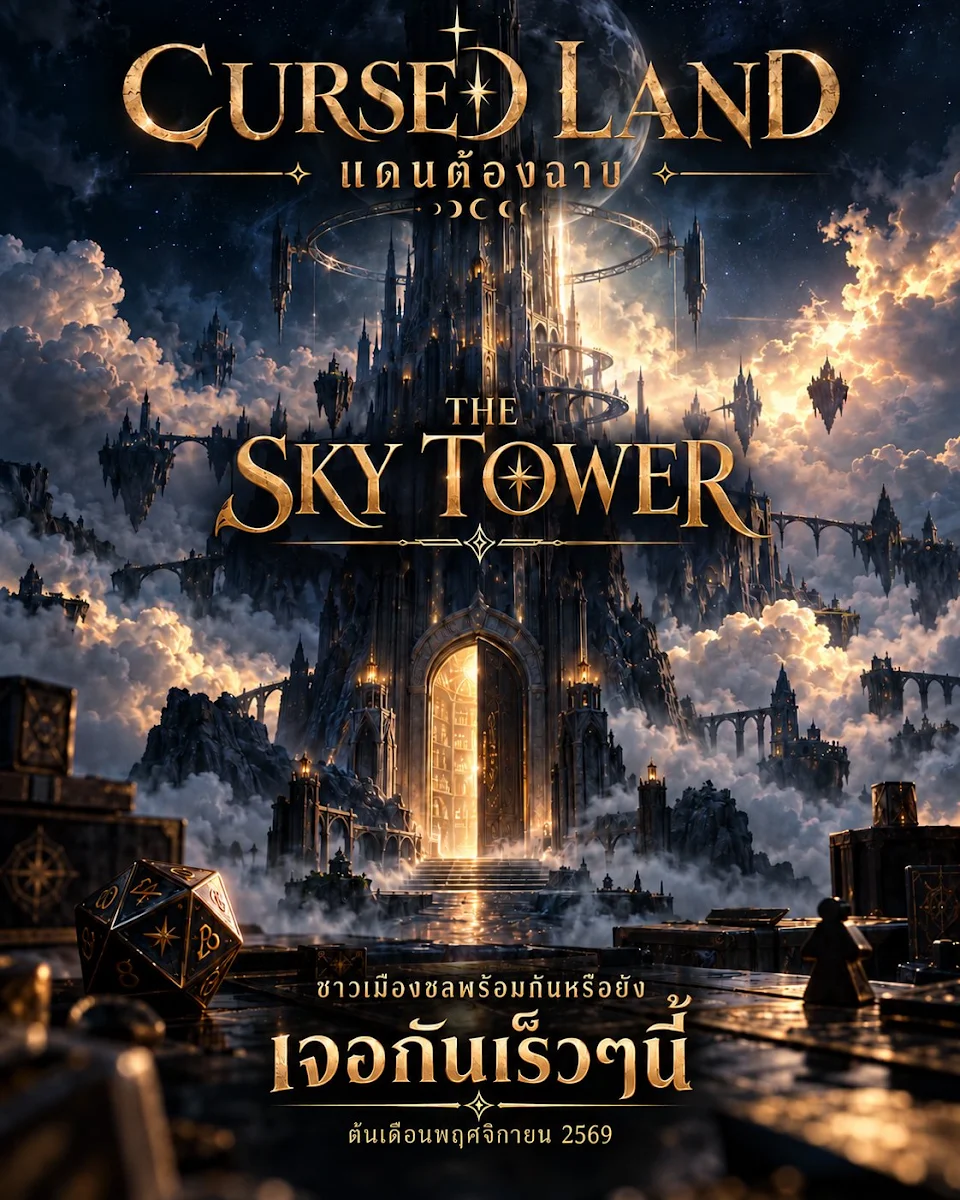 โปสเตอร์ Cursed Land The Sky Tower เซ็นทรัล ชลบุรี เปิดต้นเดือนพฤศจิกายน 2569